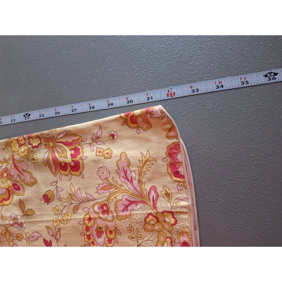 Harolds Floral Capri Pants Size 4 Beige Pink Flat Front Wide Leg Beachy Tropical - Picture 7 of 8